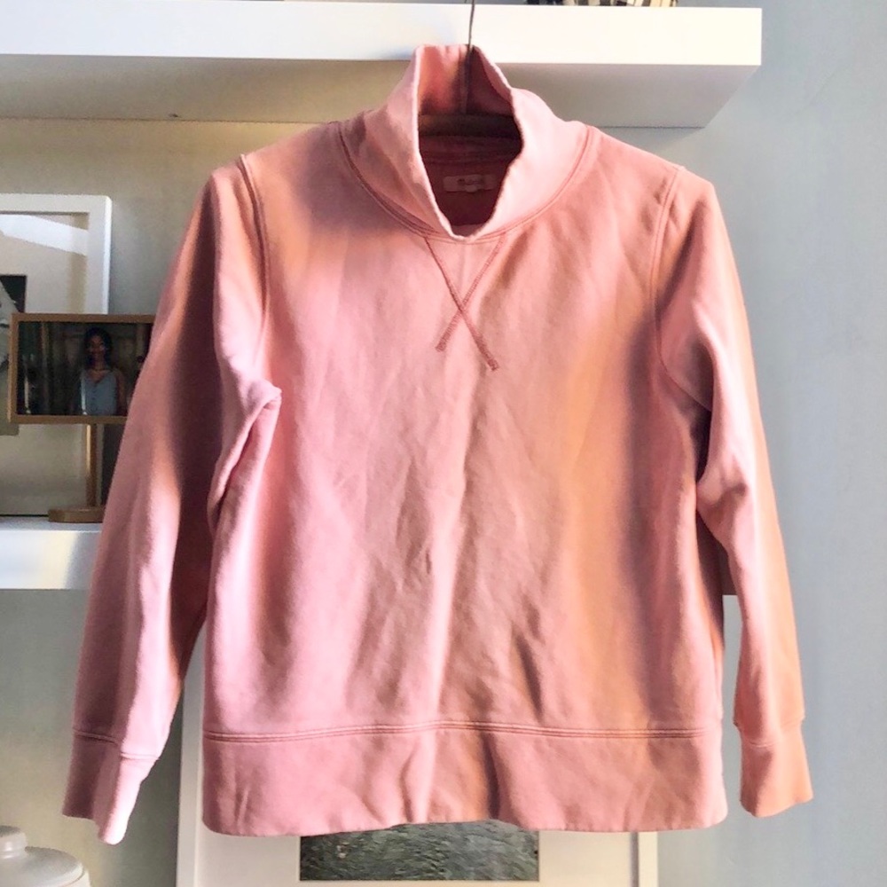 Madewell Vintage Mockneck Sweatshirt Pink Size Small
